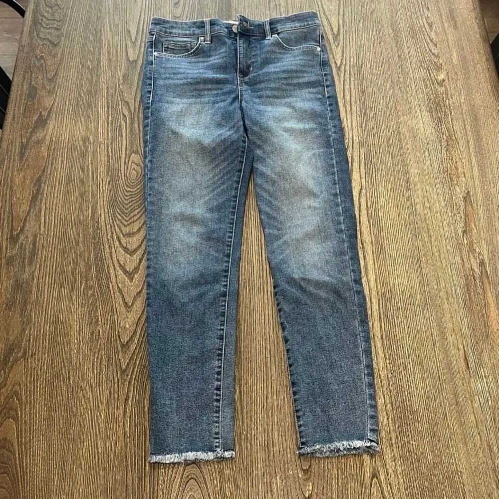 William Rast Junior Ankle Skinny Jeans High Rise Denim Medium Wash Blue Size 27